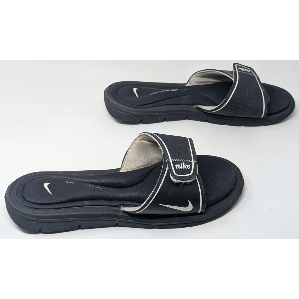 Nike Comfort Footbed Slides Sandals Flip‎ Flops Women's Size 9 Black 360883-011